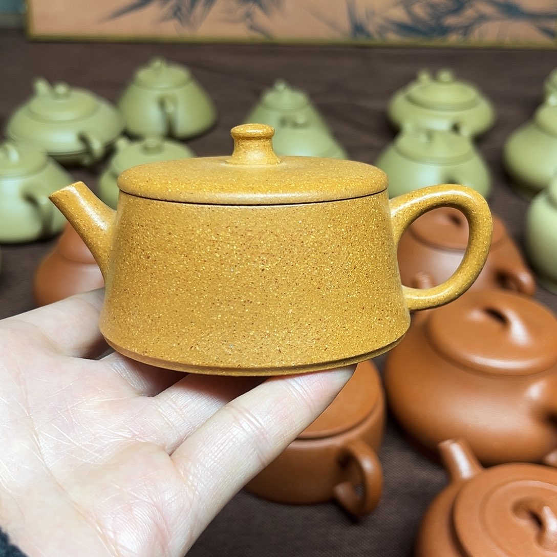 段泥茶壶黄金段云柱壶150cc