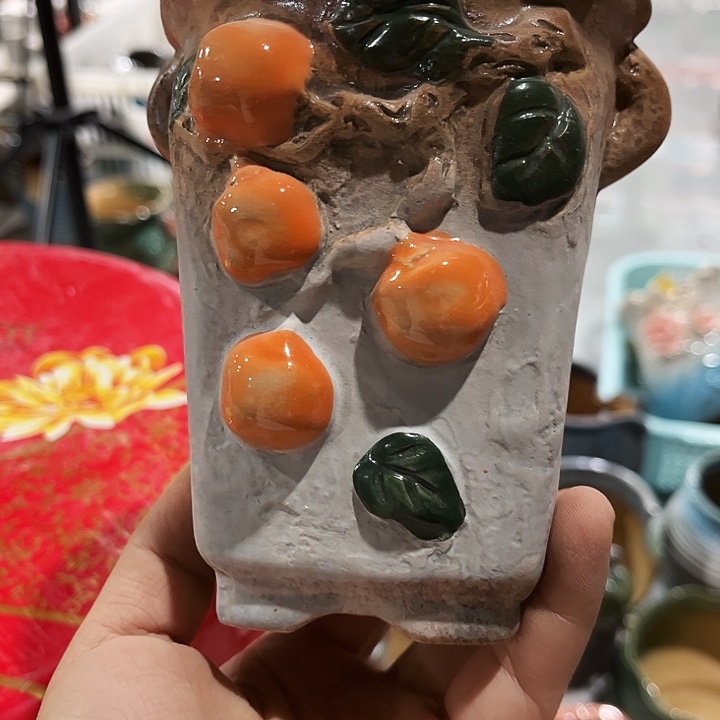 瓷片多肉花盆福利捏花