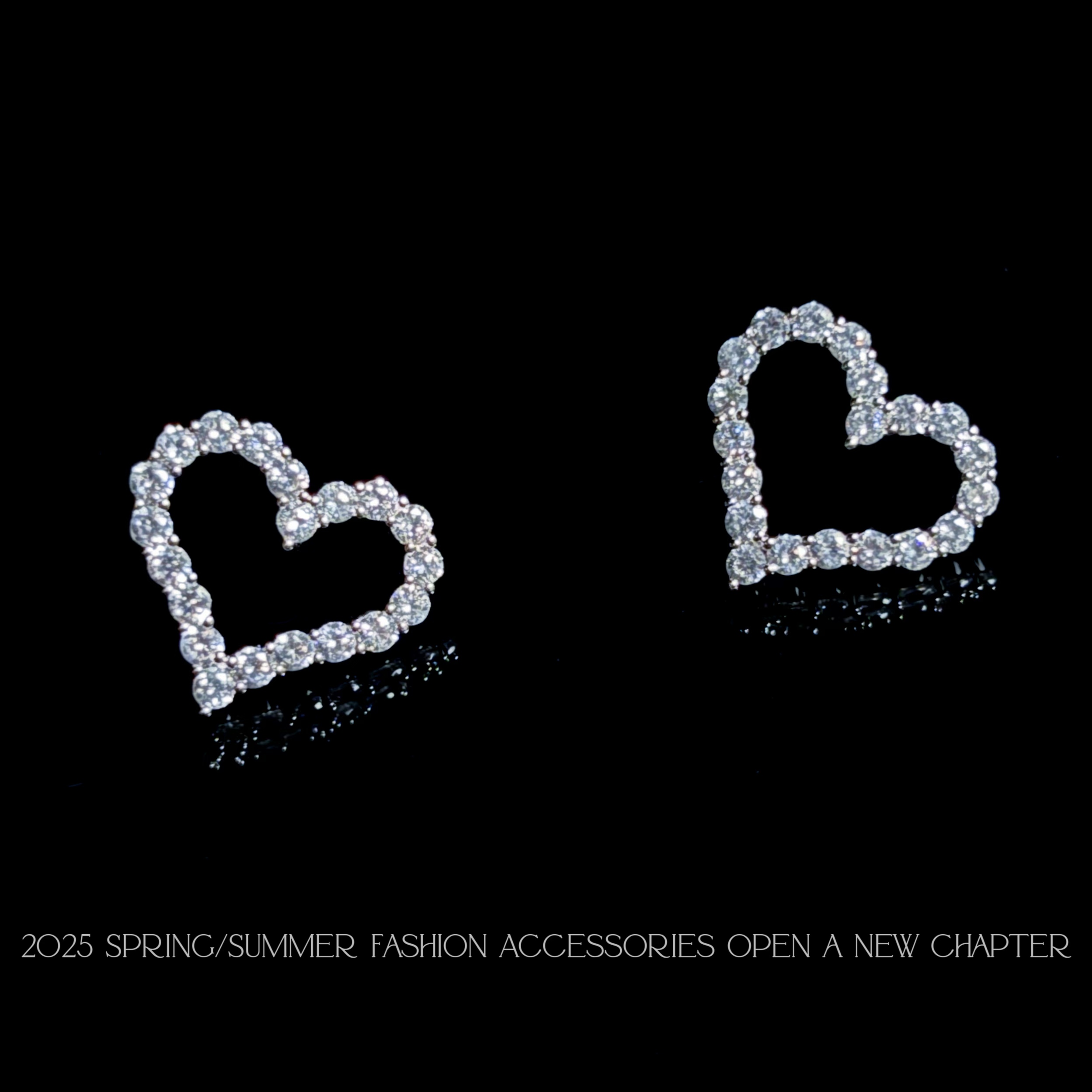 铜合金耳饰 镀k金 2025款C5412【双击爱心】铂堡俪 BOBAOLI 耳钉