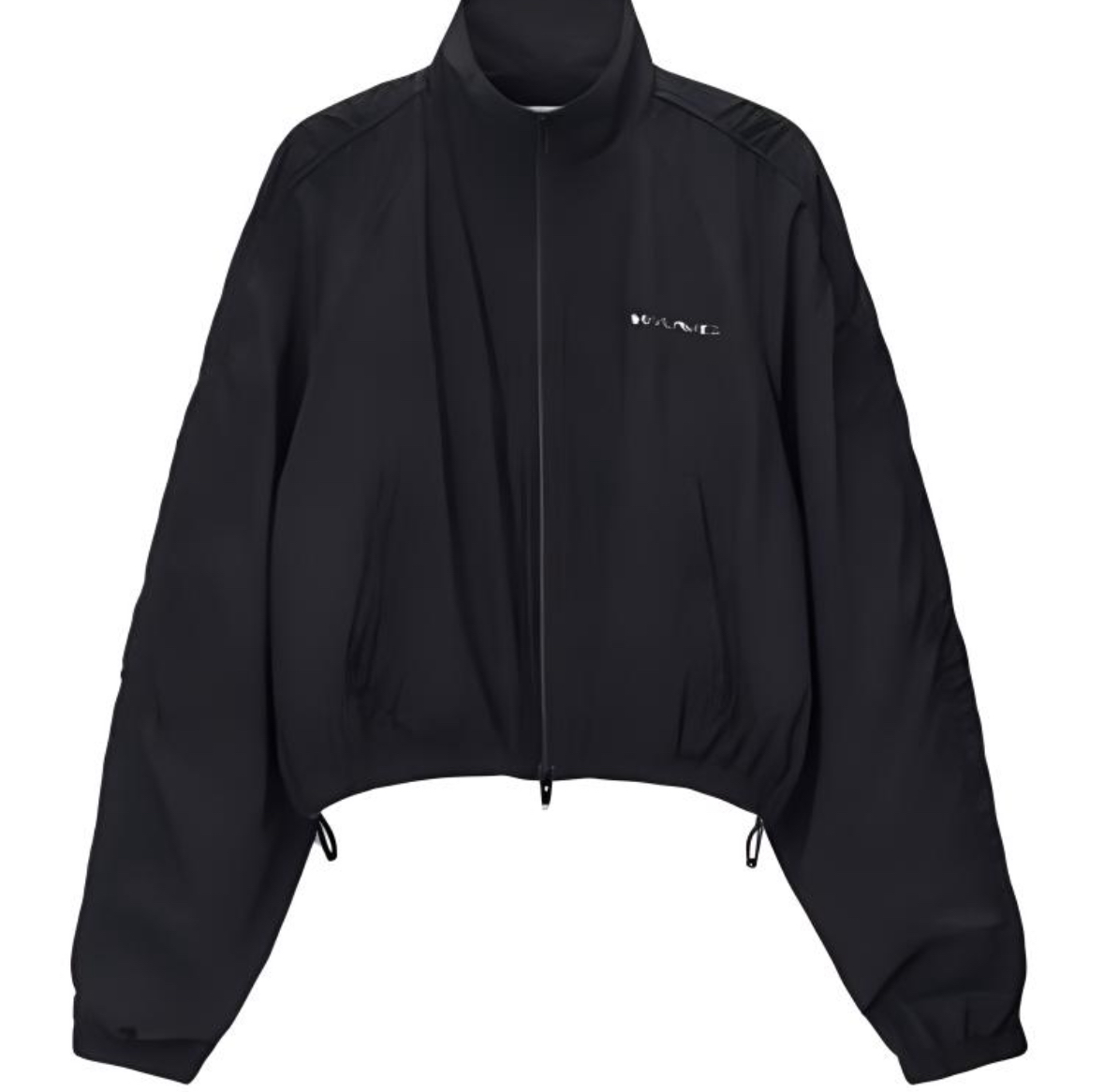 未使用 ALEXANDER WANG 褶皱接缝设计徽标拉链夹克外套