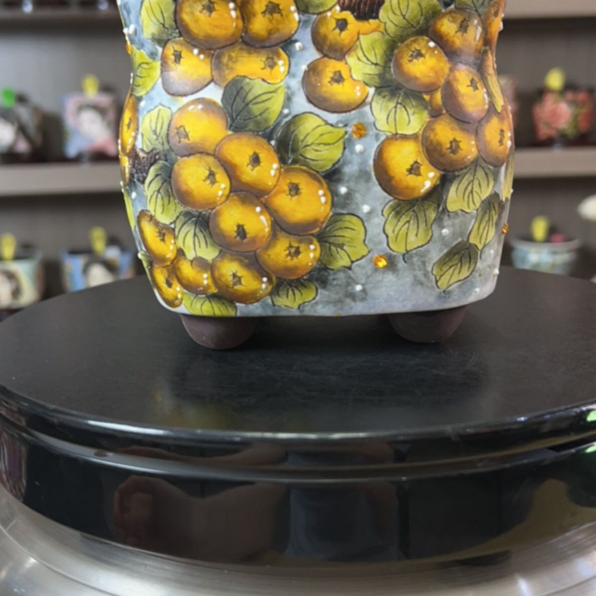 精品手绘陶瓷花盆