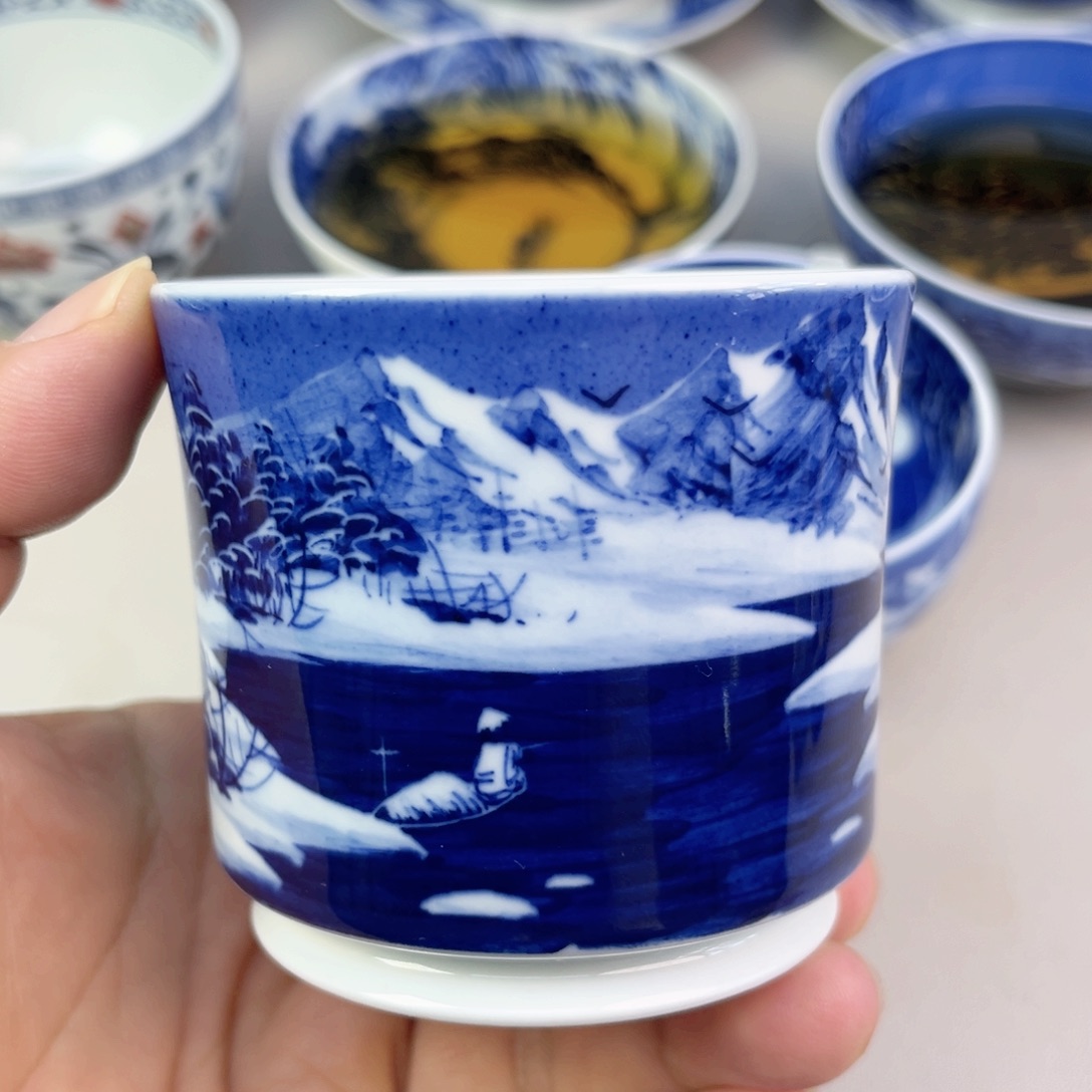 微瑕暴风雪独钓图
