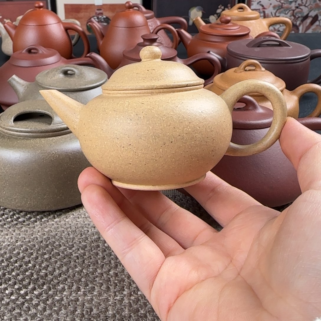 茶壶紫砂福利水平100ml大水潭老块绿泥