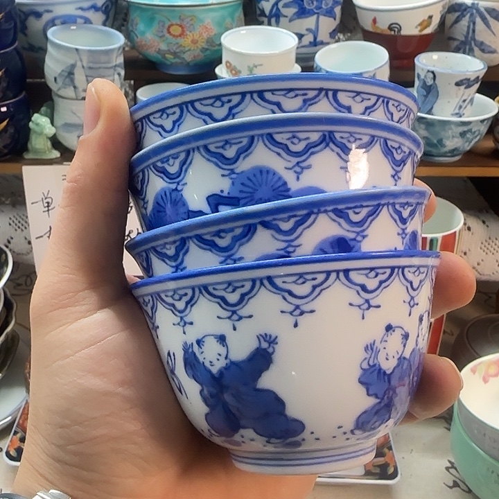锅岛松下戏茶杯4个