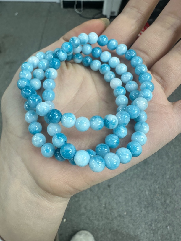 精美海纹石卡6毫米三圈手串