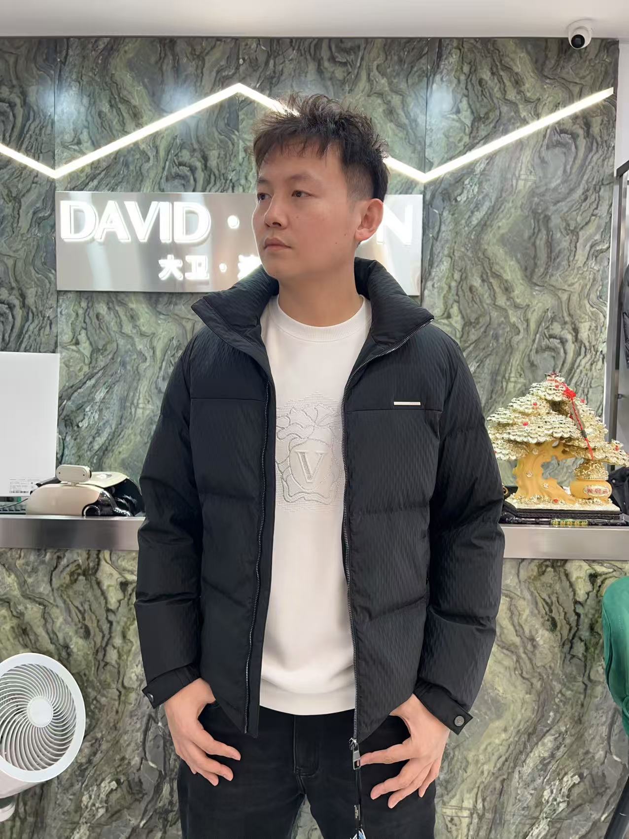 男士小面包服立领提花羽绒服336（版型偏小卡码拍大）