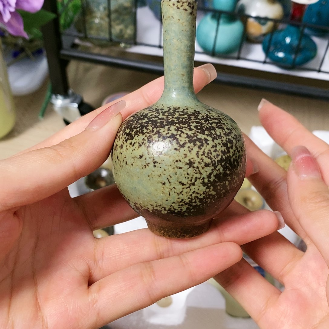 摆件黎*秀景德镇高温陶瓷小花瓶