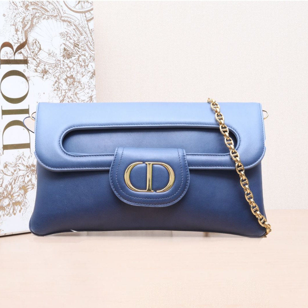 95新 DIOR/迪奥 小花黑黑 金扣 2021 CD 渐变 单肩斜挎包