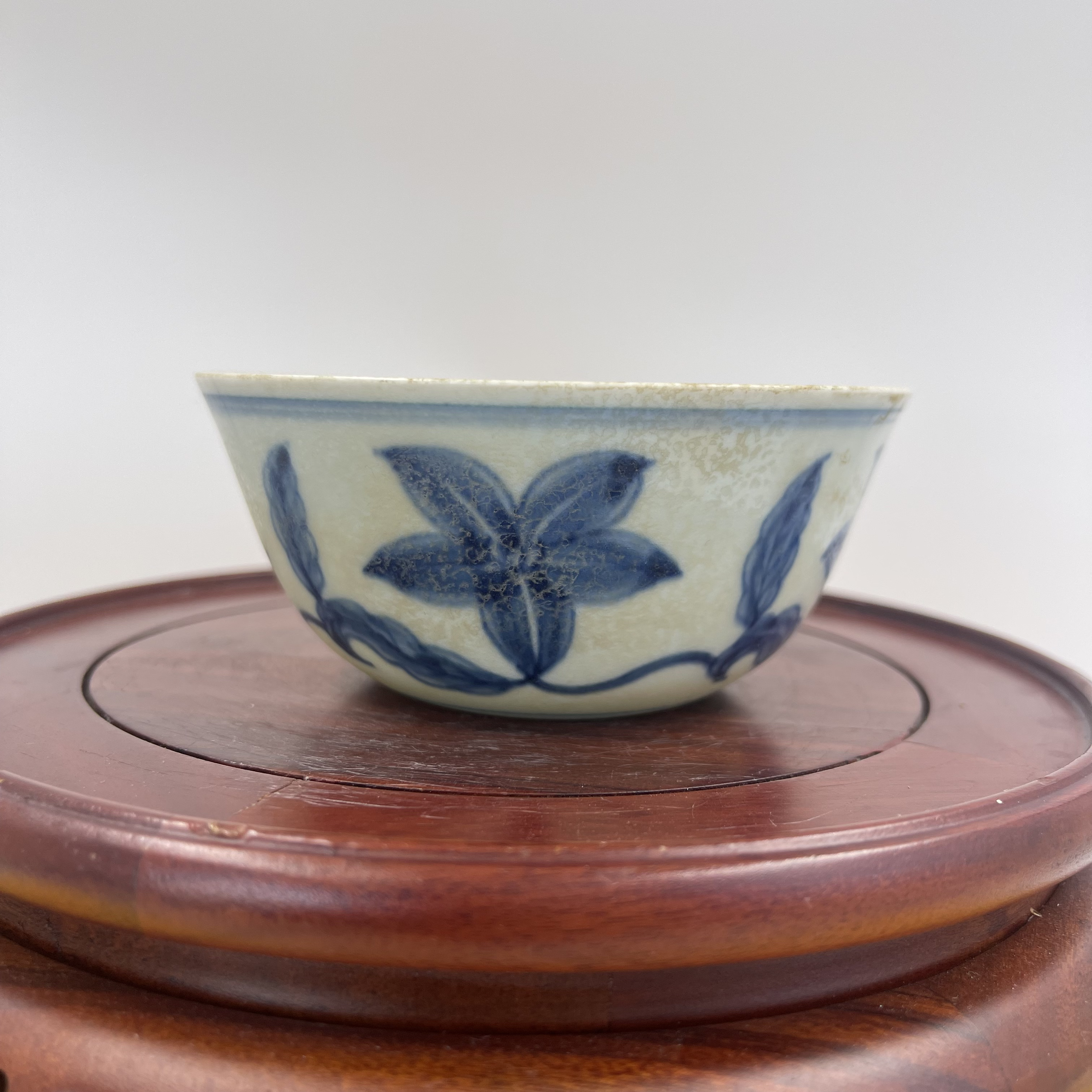 青花秋癸纹小碗   高4.5公分 口径10.5公分 全品  