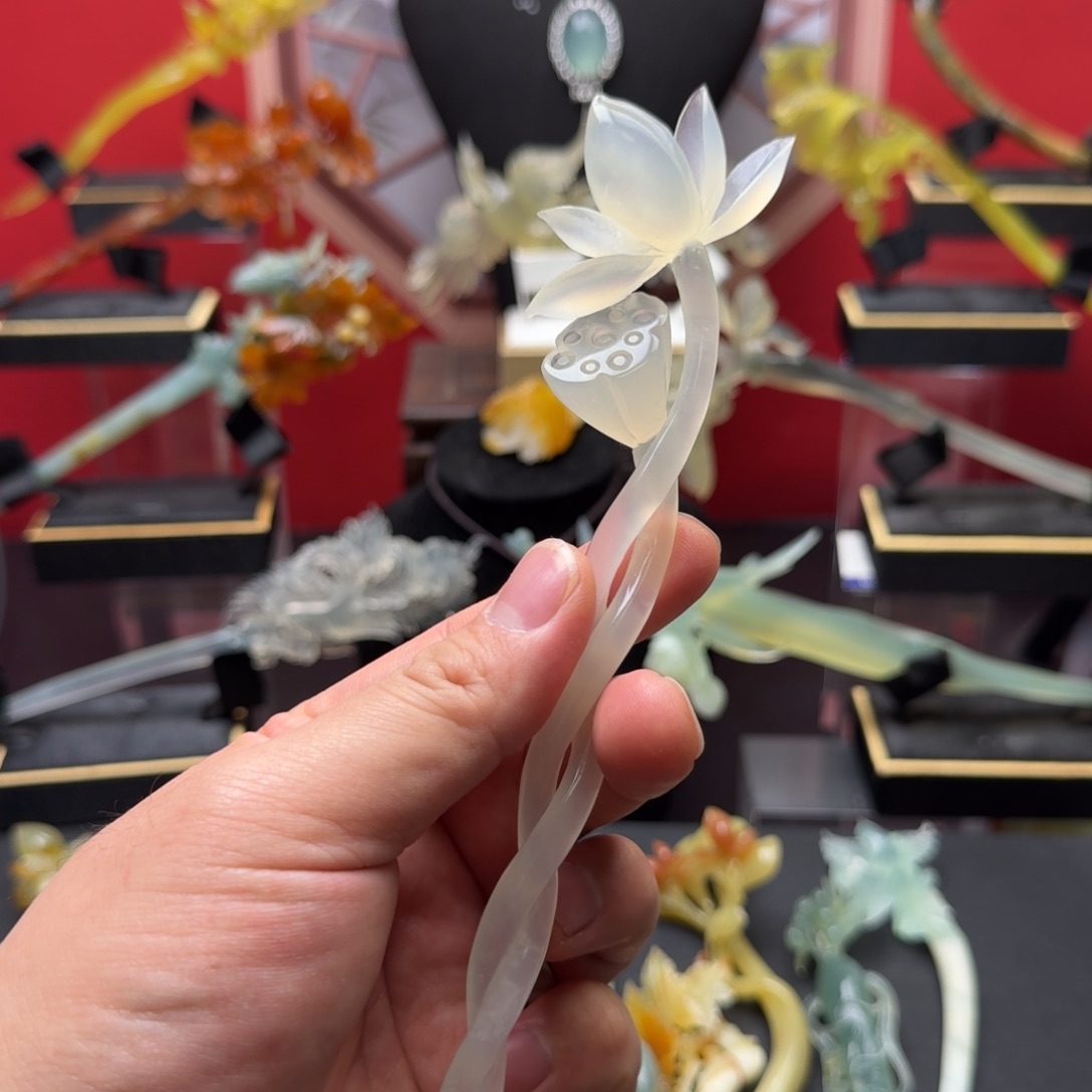 岫玉发饰未镶嵌明君玉簪贼拉好看