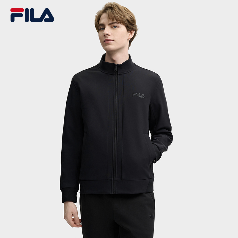 FILA斐乐运动外套男士2025年新款休闲针织立领开衫F11M518502F