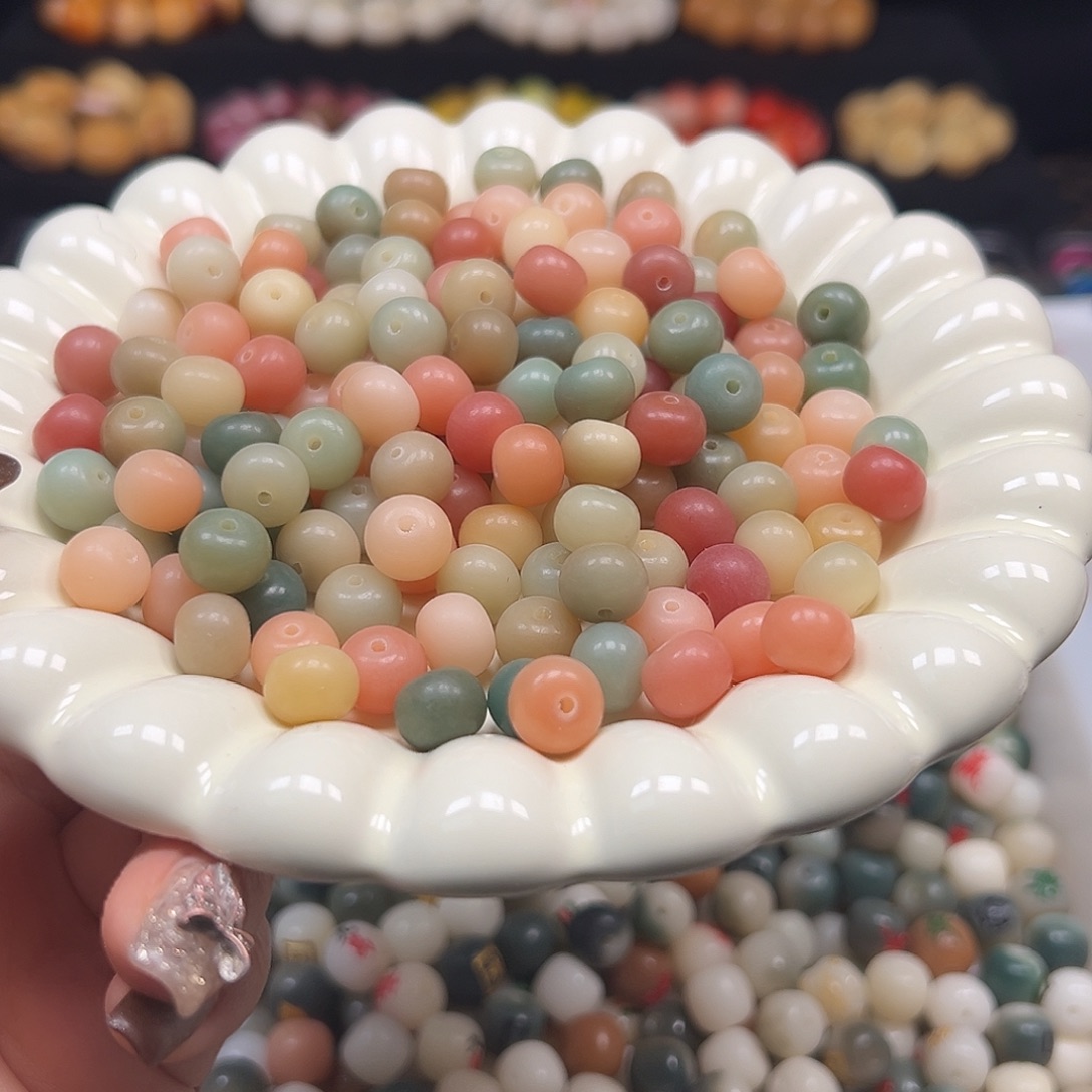 菩提根/象牙果手串卡在10马卡龙苹果110颗