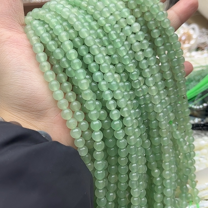 玛瑙/玉髓未镶嵌珠宝半成品2条6mm左右东陵玉