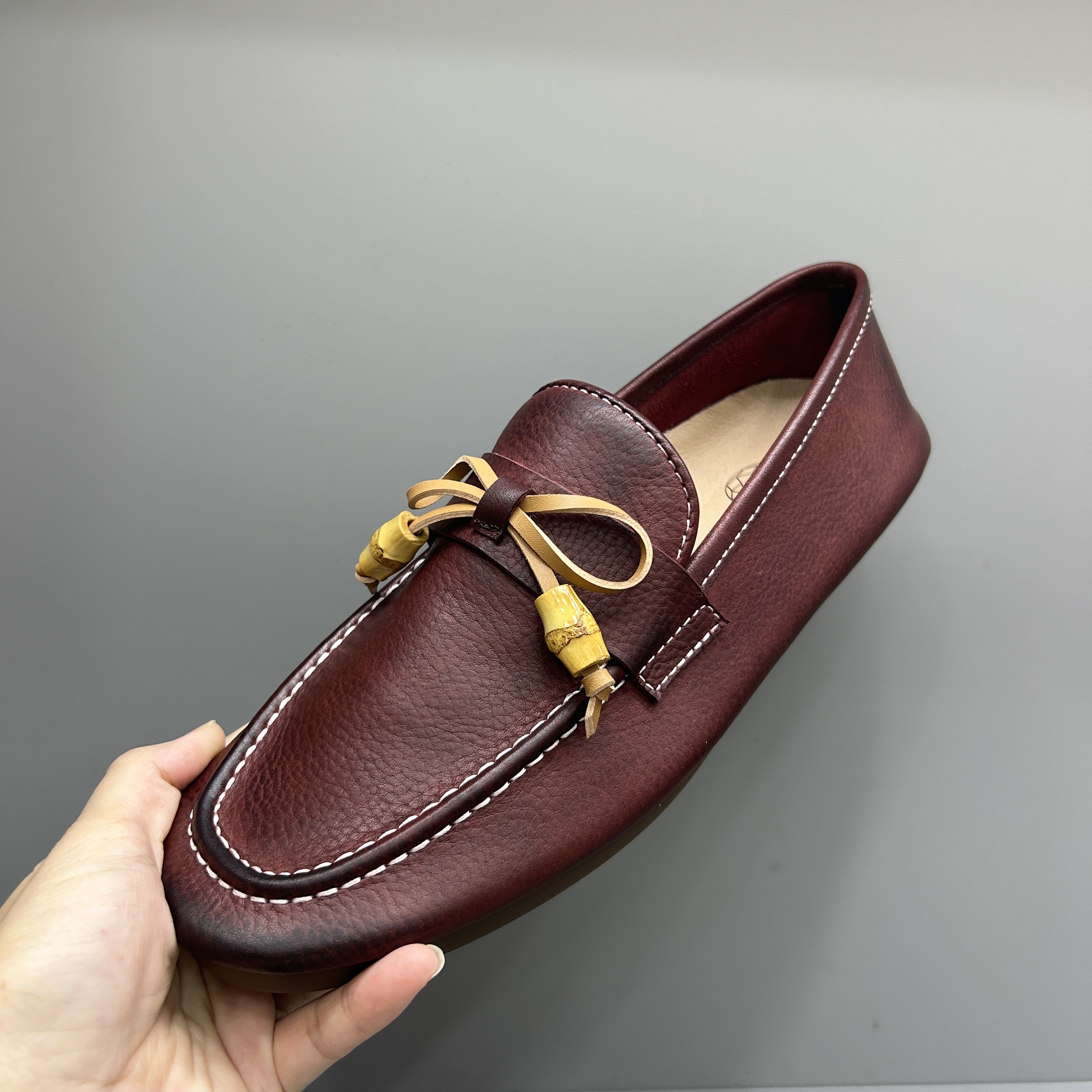 男士公子真皮豆豆鞋休闲鞋舒适百搭乐福鞋皮鞋单鞋软底一脚蹬新款