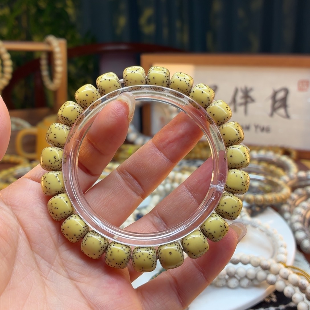 星月菩提手串海南星月菩提双留白卡10