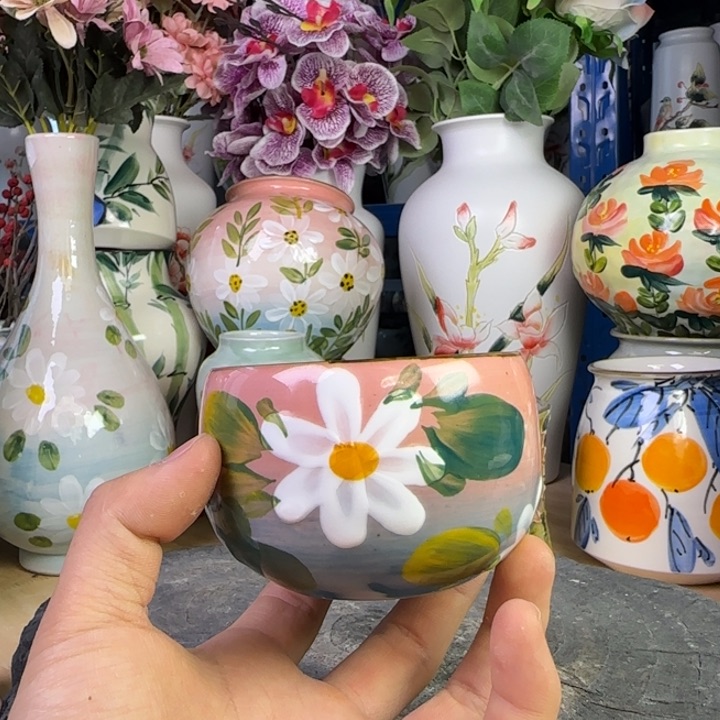 18景德镇釉下彩手绘水杯