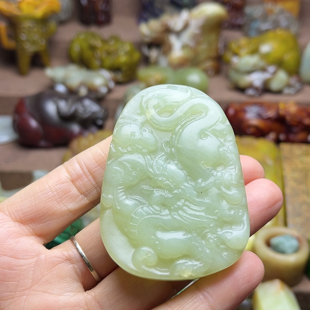 白玉菩提吊坠27。。