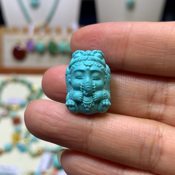 绿松石未镶嵌吊坠