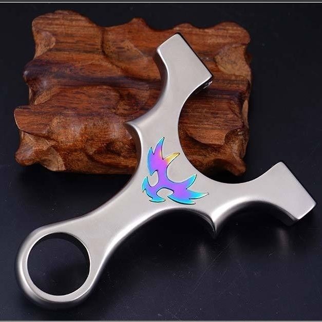 弓行天下不锈钢弓身钛合金龙齿獠牙弹弓，大威力直板弹弓