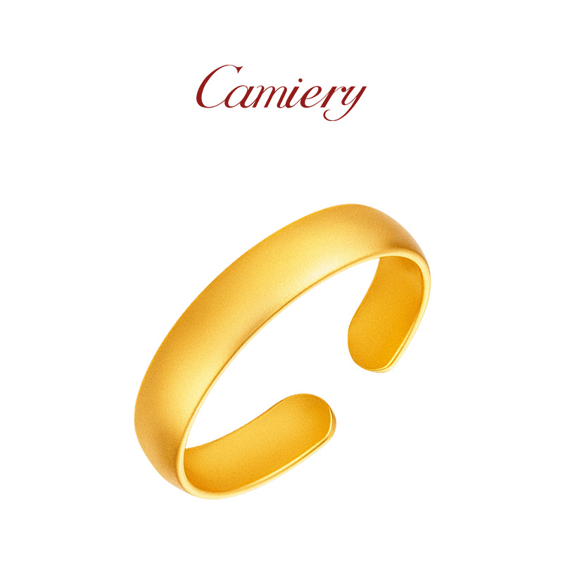 CAMIERY/卡美瑞 新中式轻奢轮胎素圈开口手镯精致时尚百搭