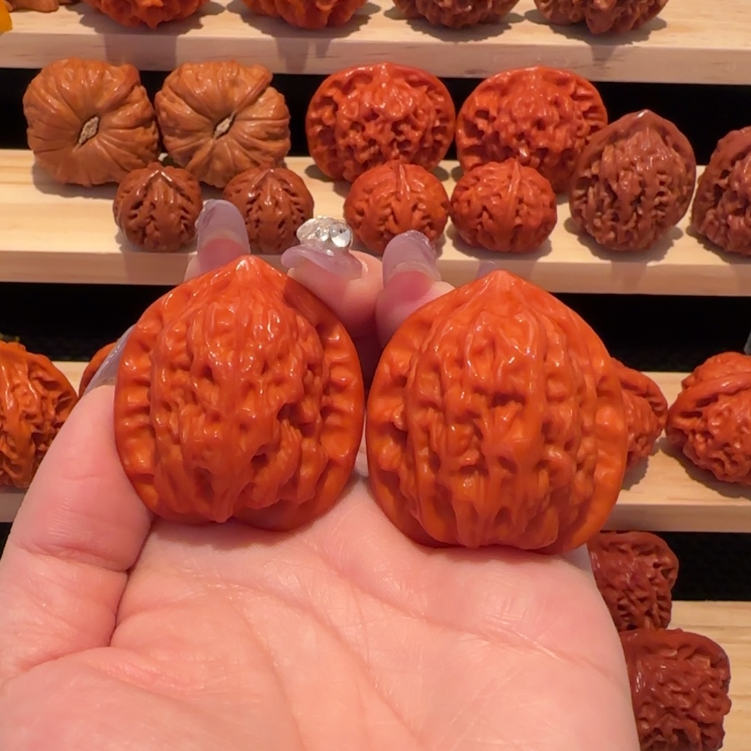 吊坠文玩核桃玉化水晶皮38精品2460