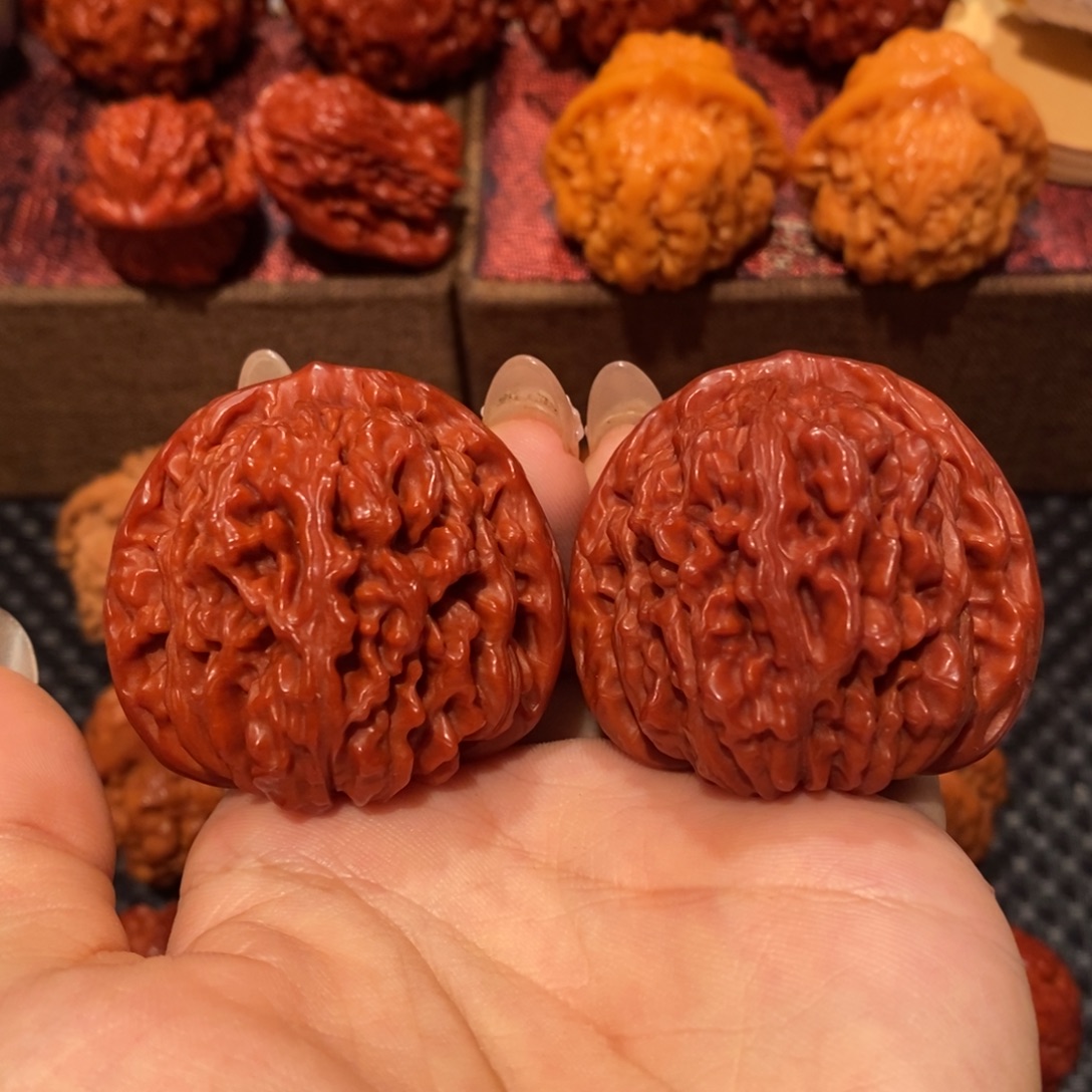 吊坠文玩核桃44玉化四座楼，0436