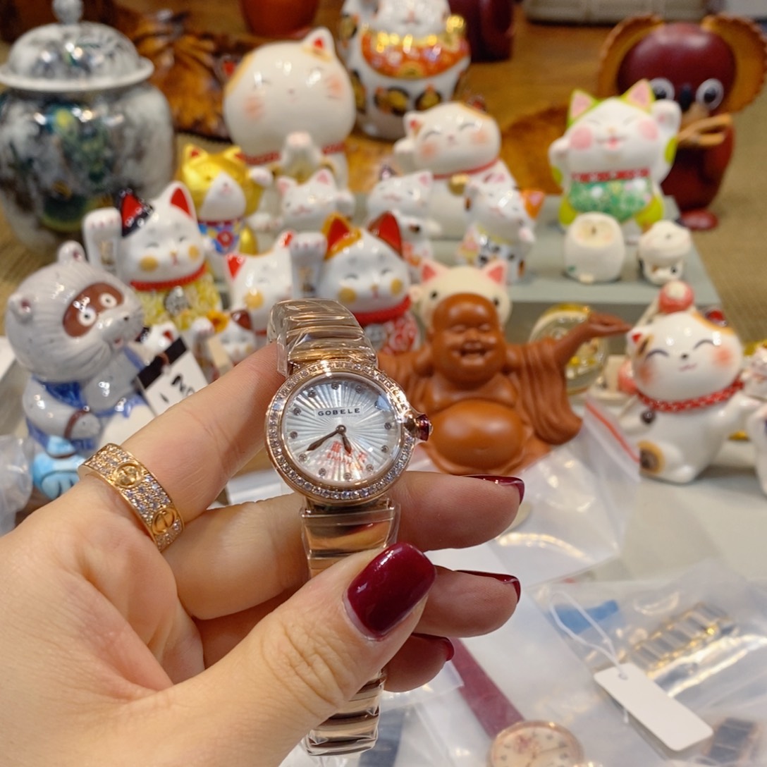 精钢钢石英机芯观兰表