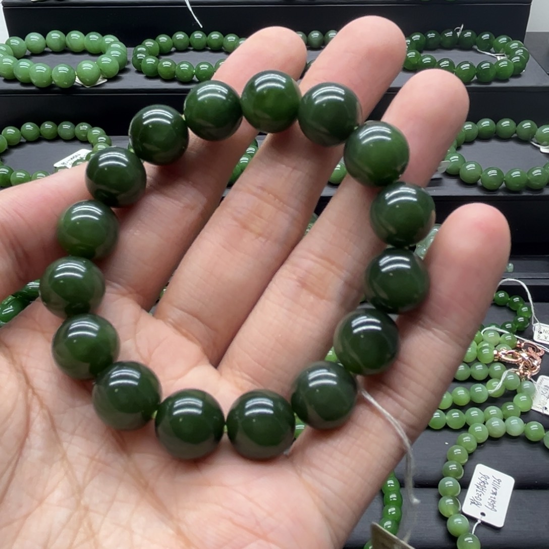 和田玉（碧玉）手链未镶嵌