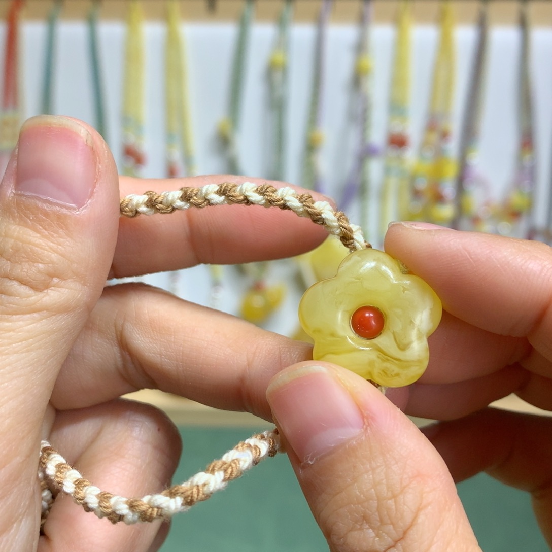 蜜蜡手链未镶嵌墨*?手绳