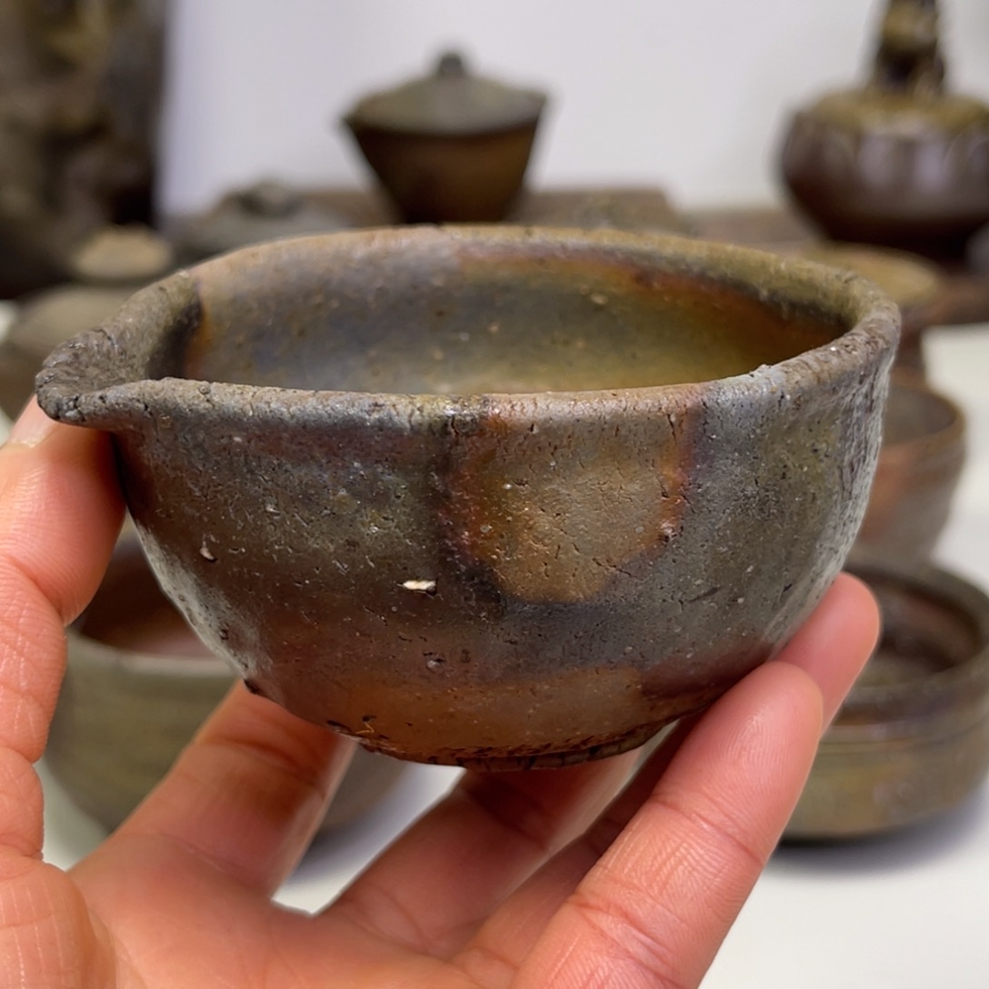 备前烧作品（森风来公道有裂暖