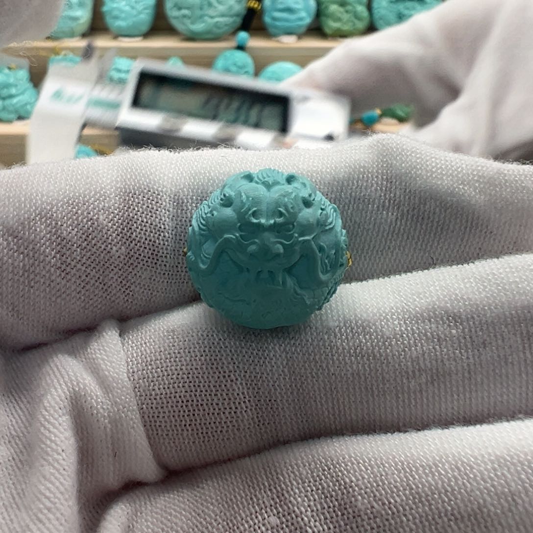 未镶嵌绿松石龙珠15.4mm
