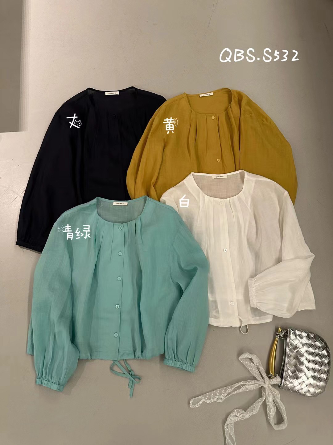 【云云精选】532 夏季麻料圆领防晒上衣