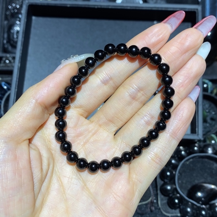 黑曜岩手链未镶嵌Y***?