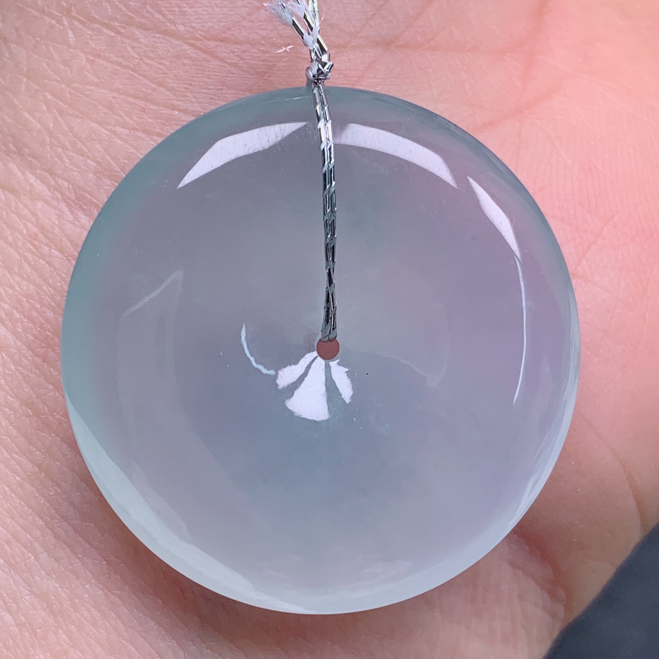 天然缅甸翡翠A货正冰胶平安扣气质精美尺寸30.7+6  370