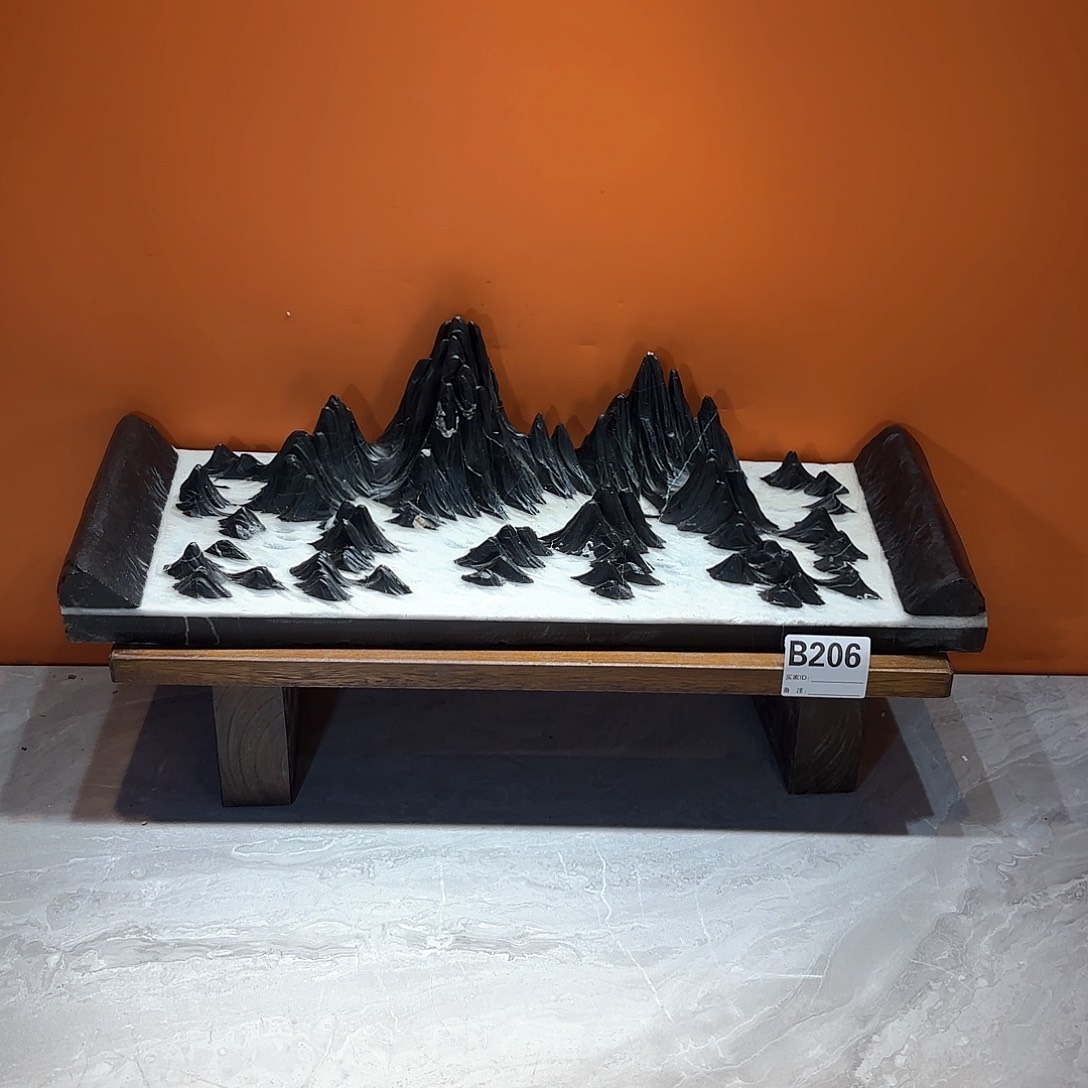 摆件斜*猴灵璧石奇石摆件 