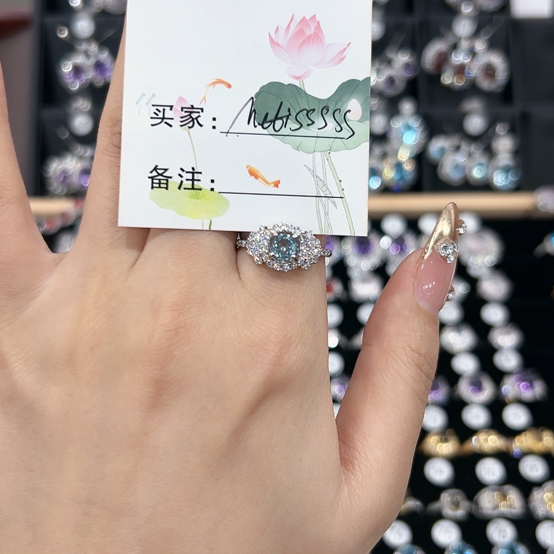 黄晶戒指银S925镶嵌戒指