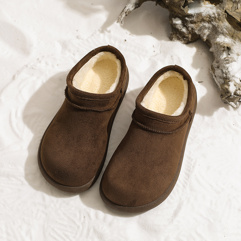 勃肯鞋小土豆懒人棉鞋一脚蹬冬季保暖加绒加厚情侣高帮雪地靴