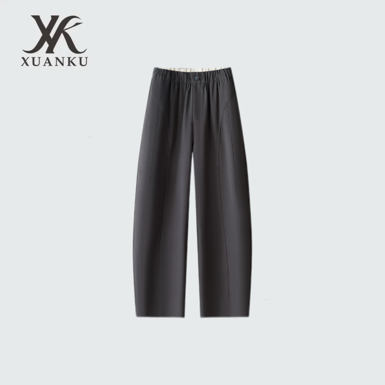 【XUANKU】25年秋季生态棉不皱不鼓包透气舒适休闲时尚弯刀裤2658