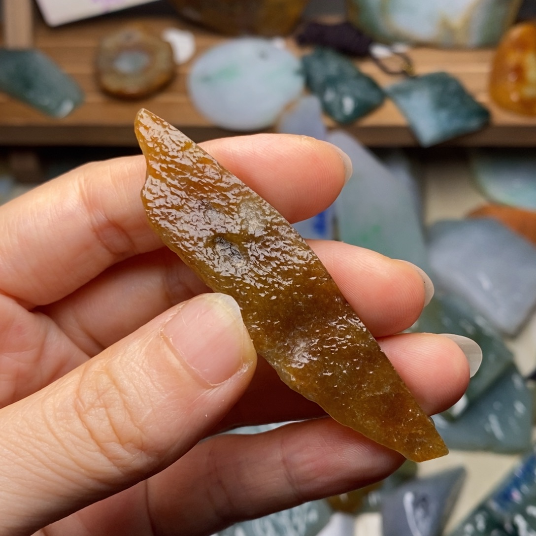 翡翠未镶嵌颈饰天然