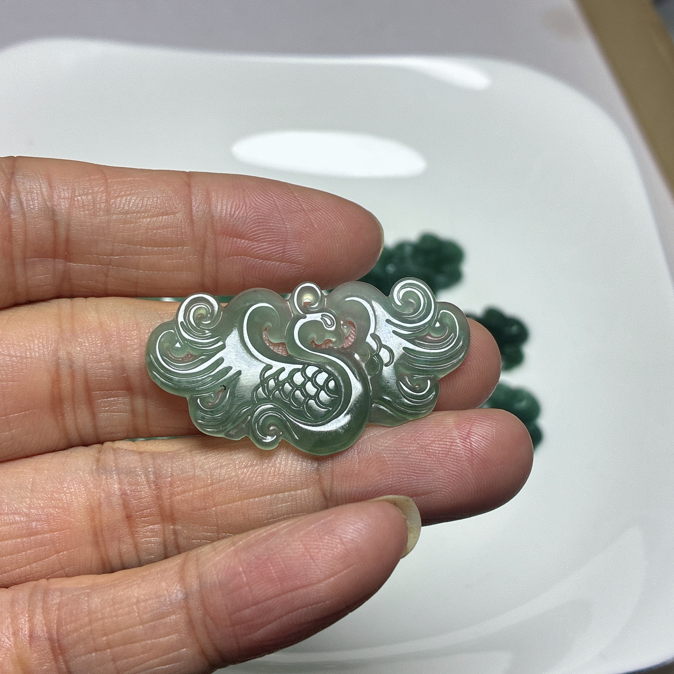 天然翡翠A货精雕凤凰吊坠包挂配件颜色随机下单可备注