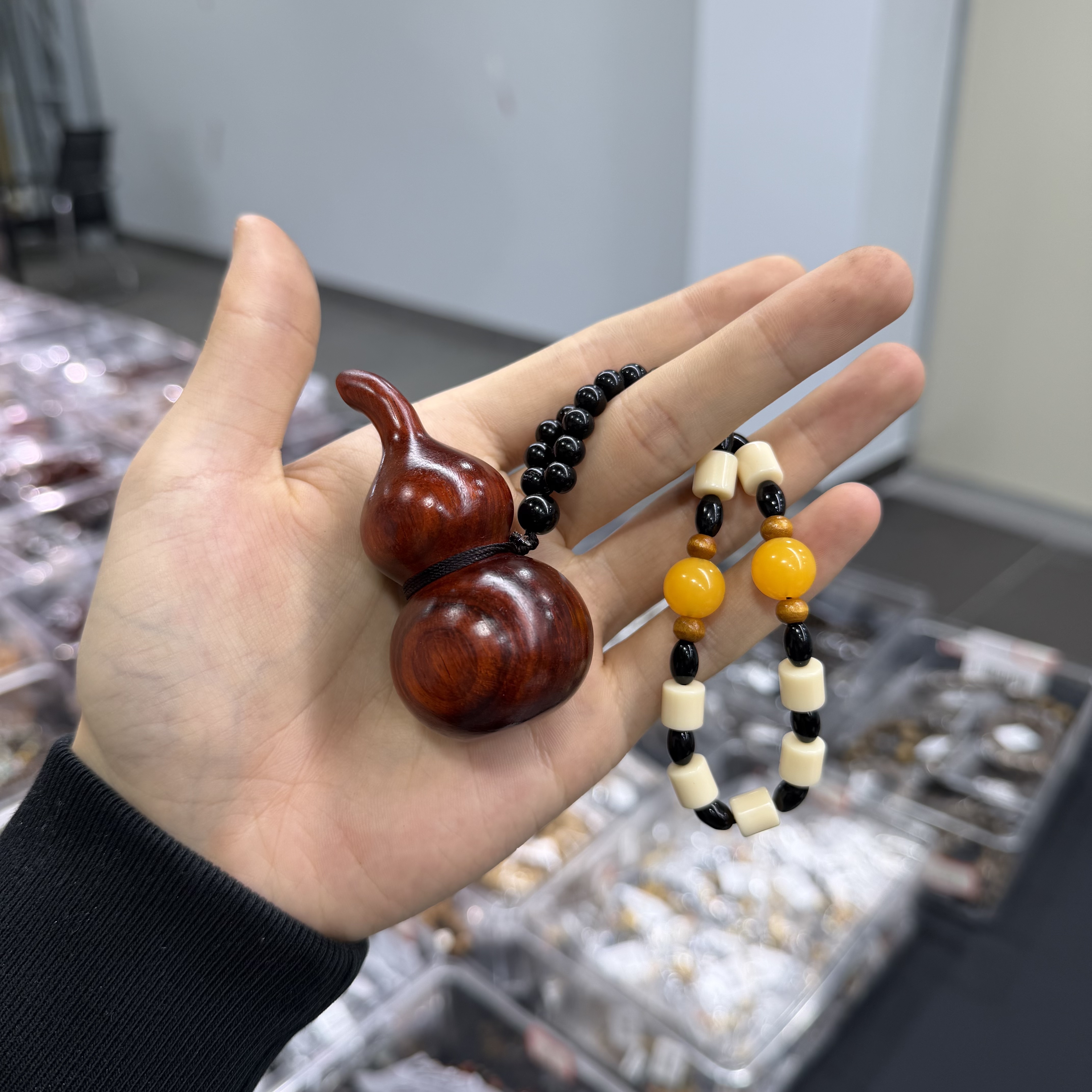 【书汐文创】高端客订紫檀葫芦把件 580【无礼盒】