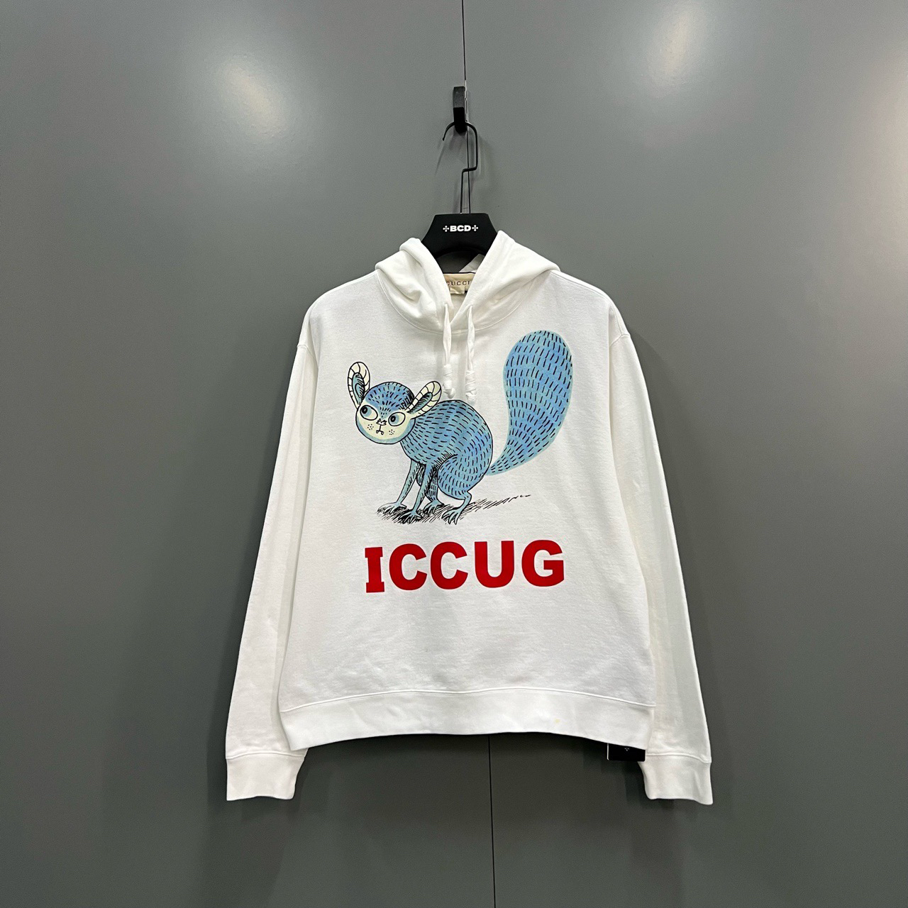 95新 GUCCI/古驰 （ll）动物印花抽绳帽衫 S码/95新bc014666