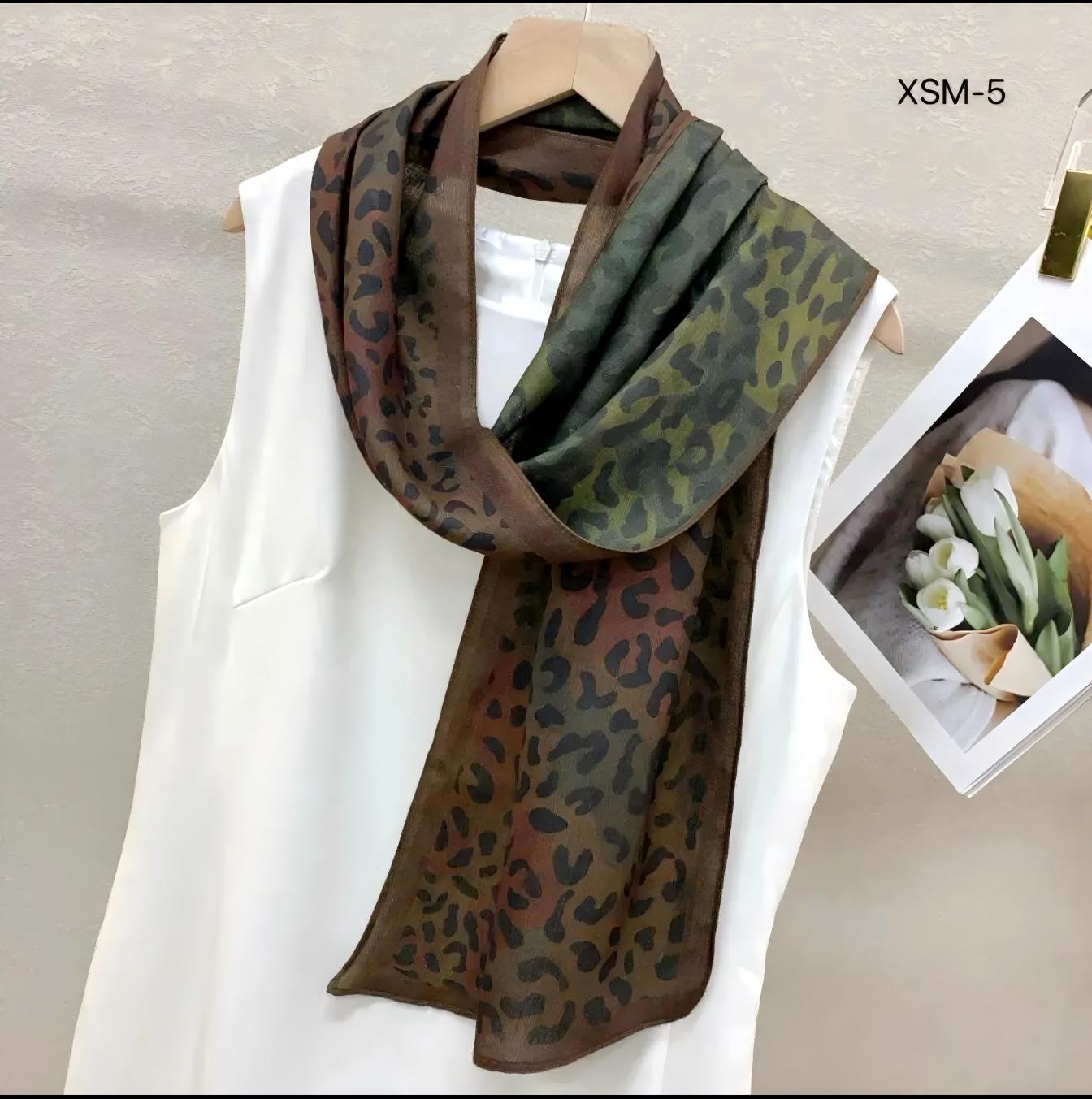 D    丛林豹纹   气质百搭冬款丝毛长条巾