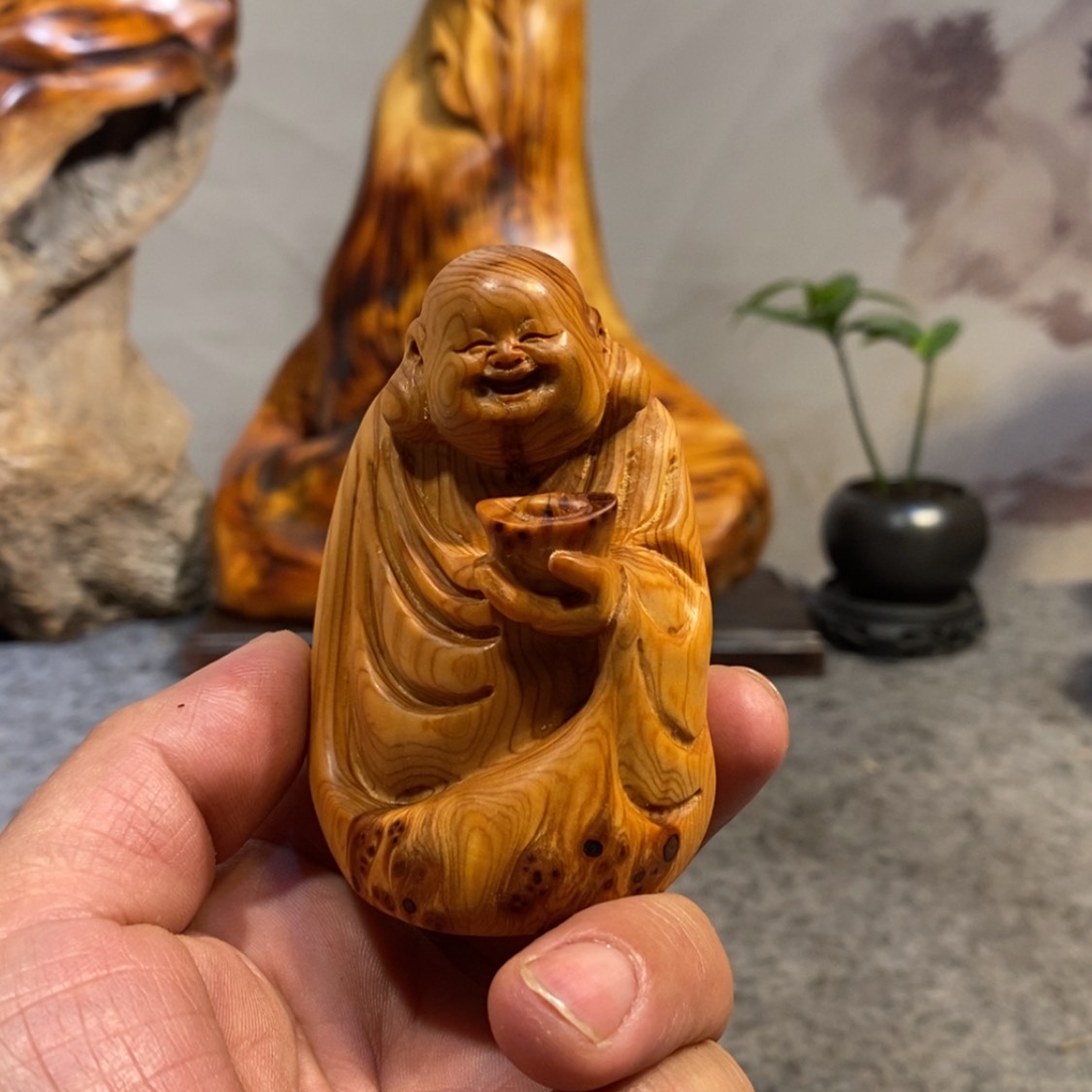 【闪购商品】柏木（崖柏）根雕木雕工艺品摆件家居手把件
