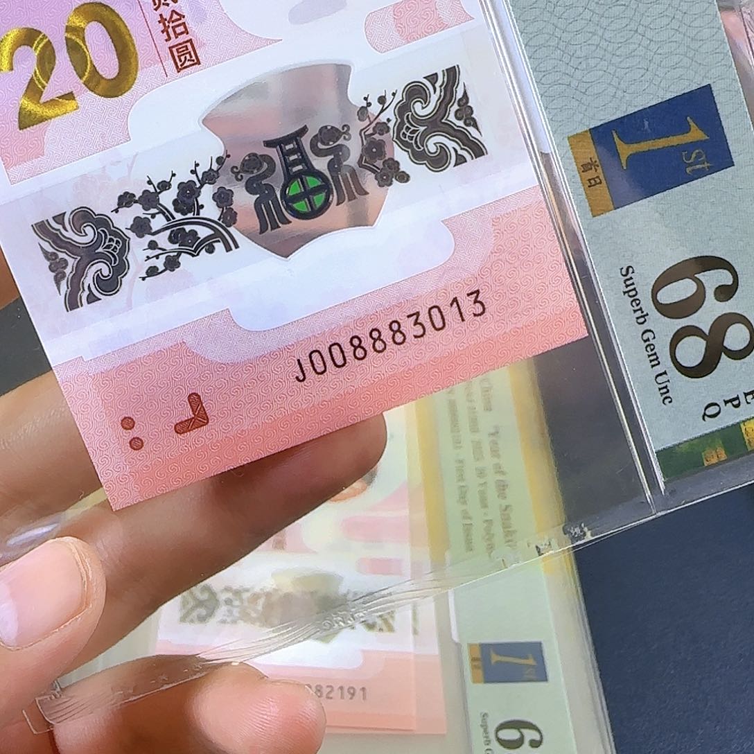 塑料蛇钞倒影号008883013单张