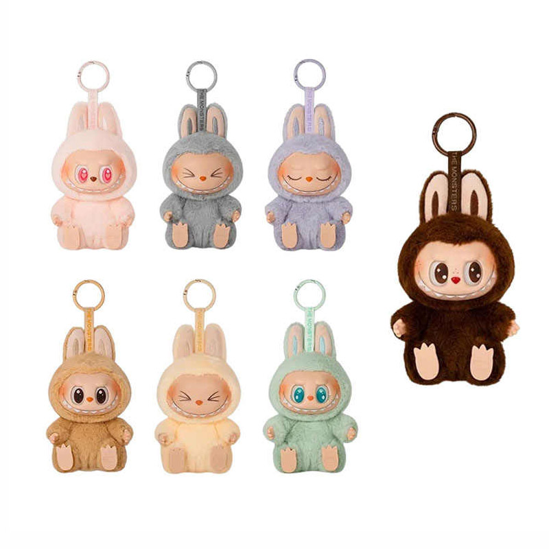 心动马卡龙坐坐派对系列搪胶脸毛绒公仔手办盲盒礼物潮玩