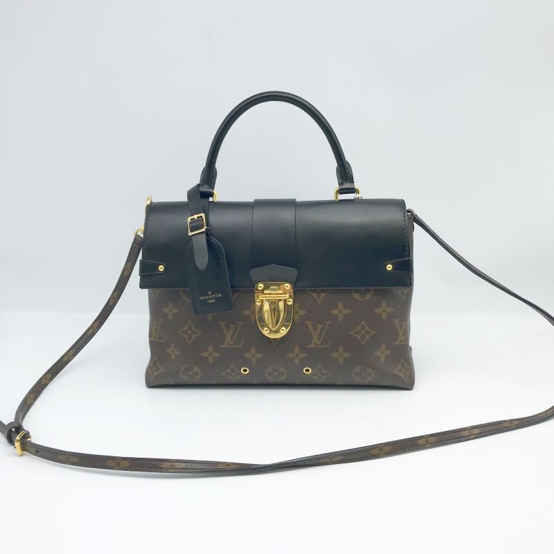 95新 LouisVuitton/路易威登 洋诚二手 LV老花拼黑斜挎包