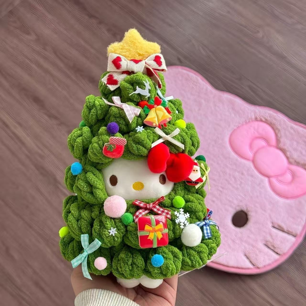 kt圣诞树摆件包包挂件圣诞老人毛绒公仔钥匙扣挂饰个护