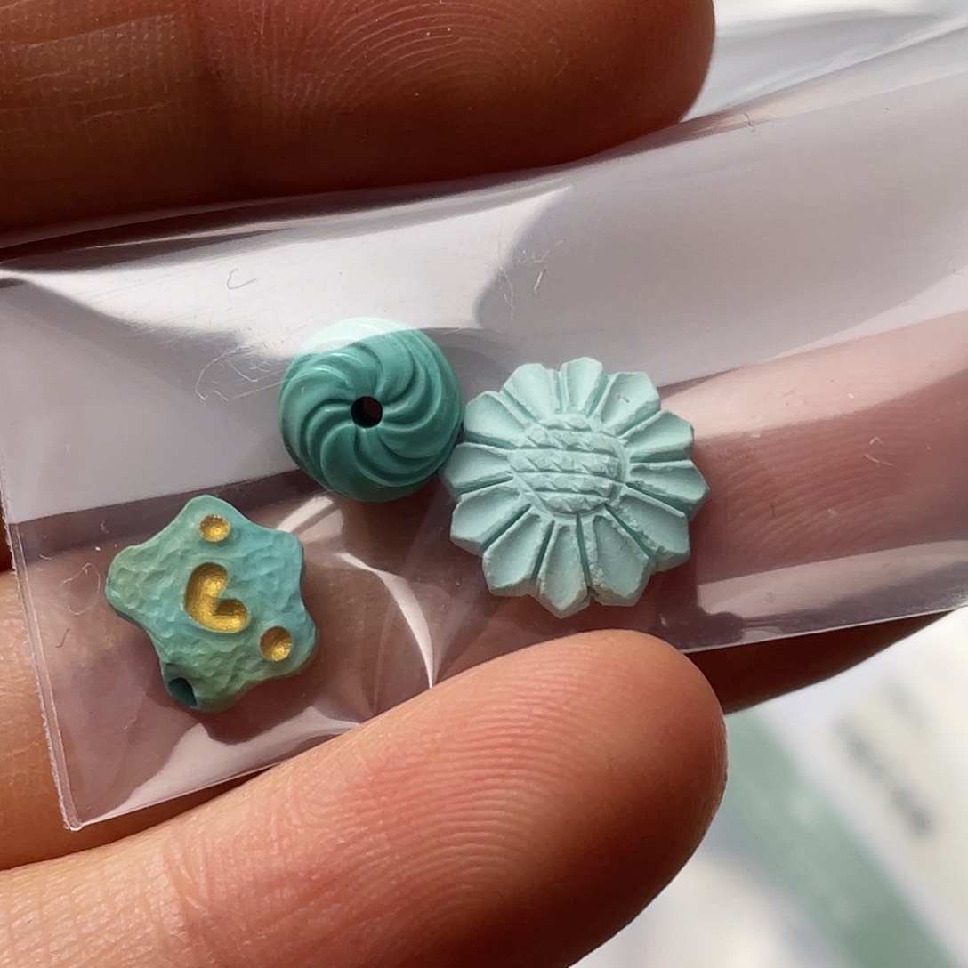 绿松石珠宝半成品未镶嵌