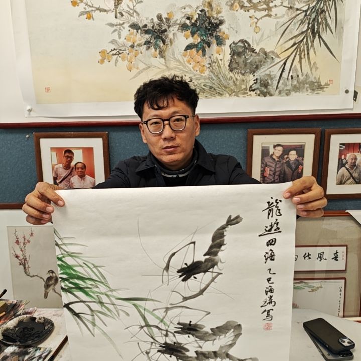 国画贾海瑞老师现场定制